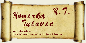 Momirka Tulović vizit kartica